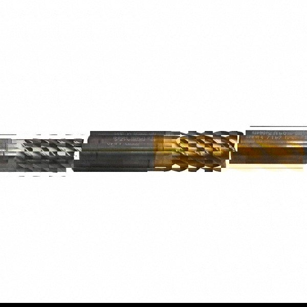 Roughing & Finishing End Mill: 8 mm Dia, 5 Flutes, Square End, Solid Carbide