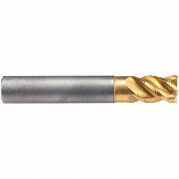 12mm Diam 4-Flute 45&deg; Solid Carbide Square Roughing & Finishing End Mill