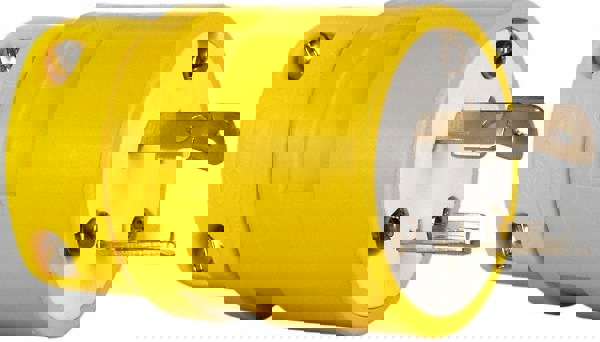 Straight Blade Plug: Industrial, L6-20, 250VAC, Yellow