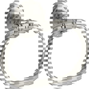 Oval Closed Towel Ring in Vibrant Brushed Nickel