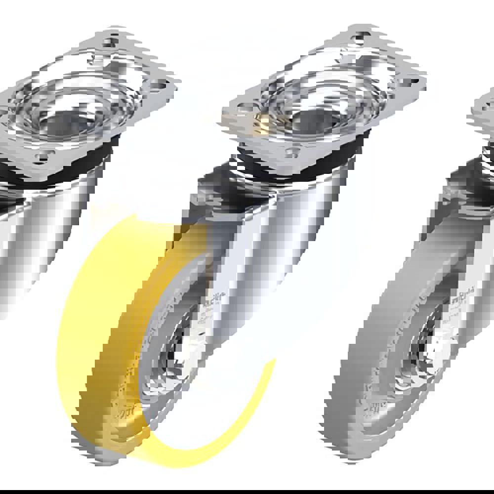 Swivel Top Plate Caster: Polyurethane-Elastomer Blickle Extrathane, 3