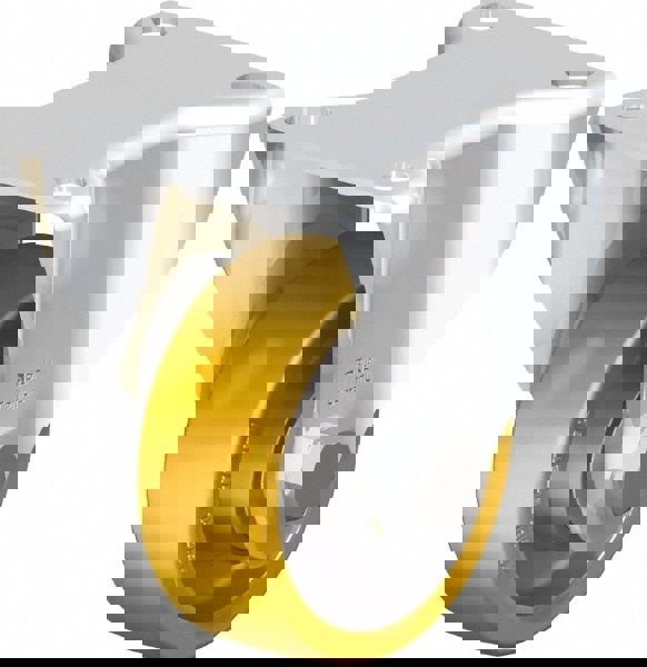 Rigid Top Plate Caster: Polyurethane-Elastomer Blickle Softhane, 3