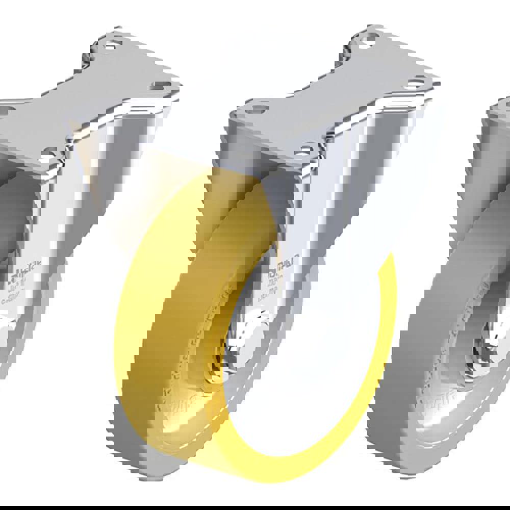 Rigid Top Plate Caster: Polyurethane-Elastomer Blickle Softhane, 4