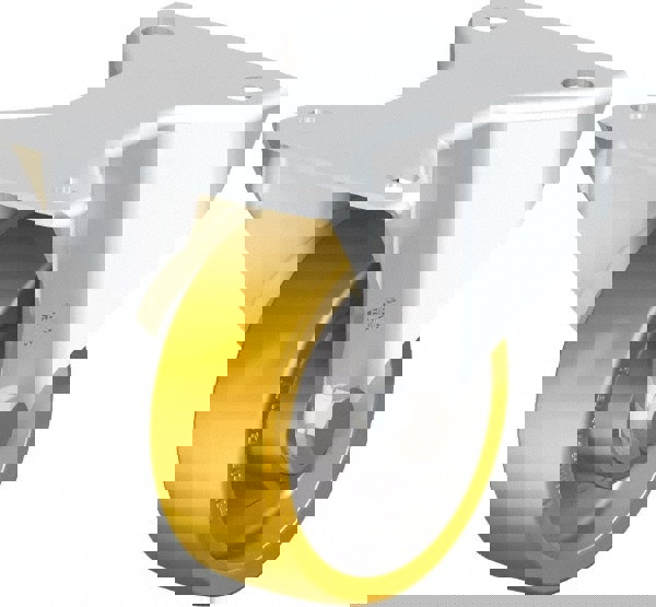 Rigid Top Plate Caster: Polyurethane-Elastomer Blickle Softhane, 4