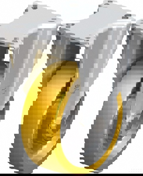 Rigid Top Plate Caster: Polyurethane-Elastomer Blickle Softhane, 4