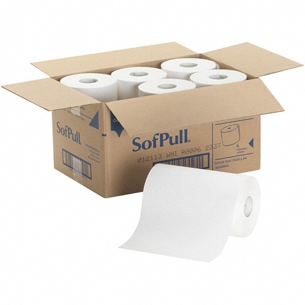 400 ft. 1-Ply Hard Roll Towel in White (Case of 6)