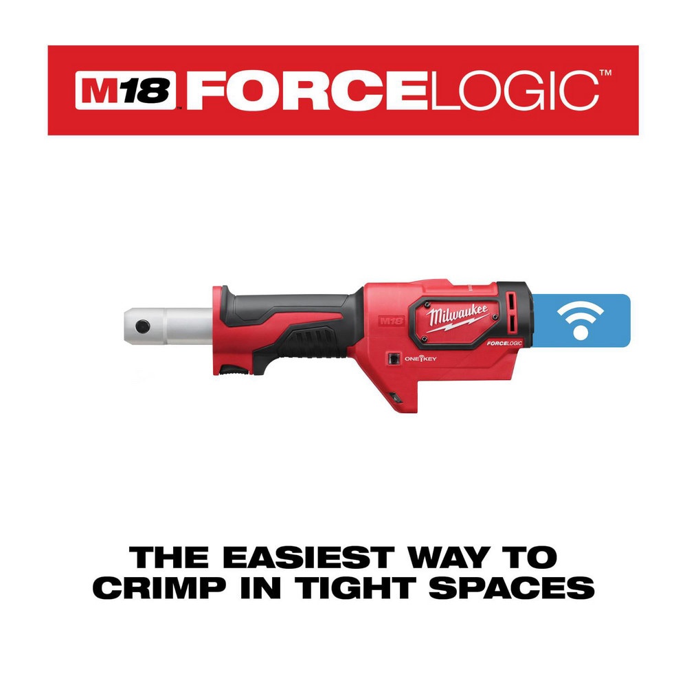 Power Crimpers; Crimping Capacity (Wire): 8 AWG - 350 Kcmil CuDLO ; Number Of Batteries: 0 ; Battery Chemistry: Lithium-ion ; Battery Capacity: 2Ah ; Handle Type: Inline ; Voltage: 18V