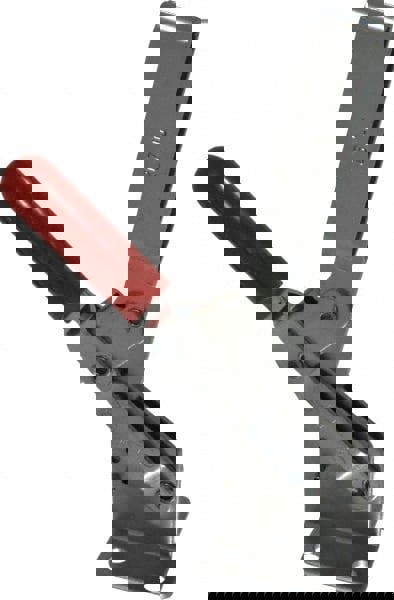 Manual Hold-Down Toggle Clamp: Vertical, 1,200 lb Capacity, U-Bar, Flanged Base