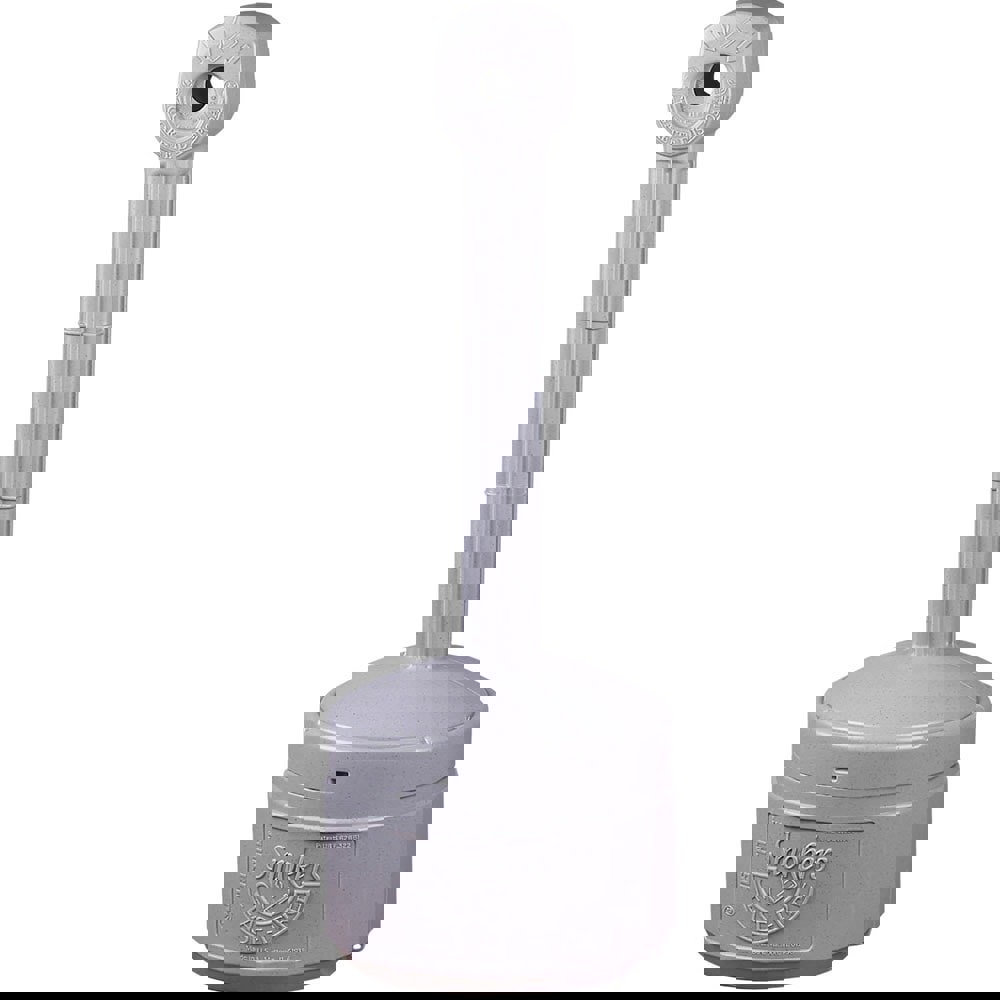 Cigarette-Waste Receptacles & Butt Cans; Type: Cigarette/Cigar Receptacle; Material: Polyethylene; Volume Capacity (Gal.): 1.00; Wall Mount: No; Height (Decimal Inch): 30.000000; Diameter (Inch): 11; Diameter (cm): 27.90; Color/Finish: Gray; Volume Capaci