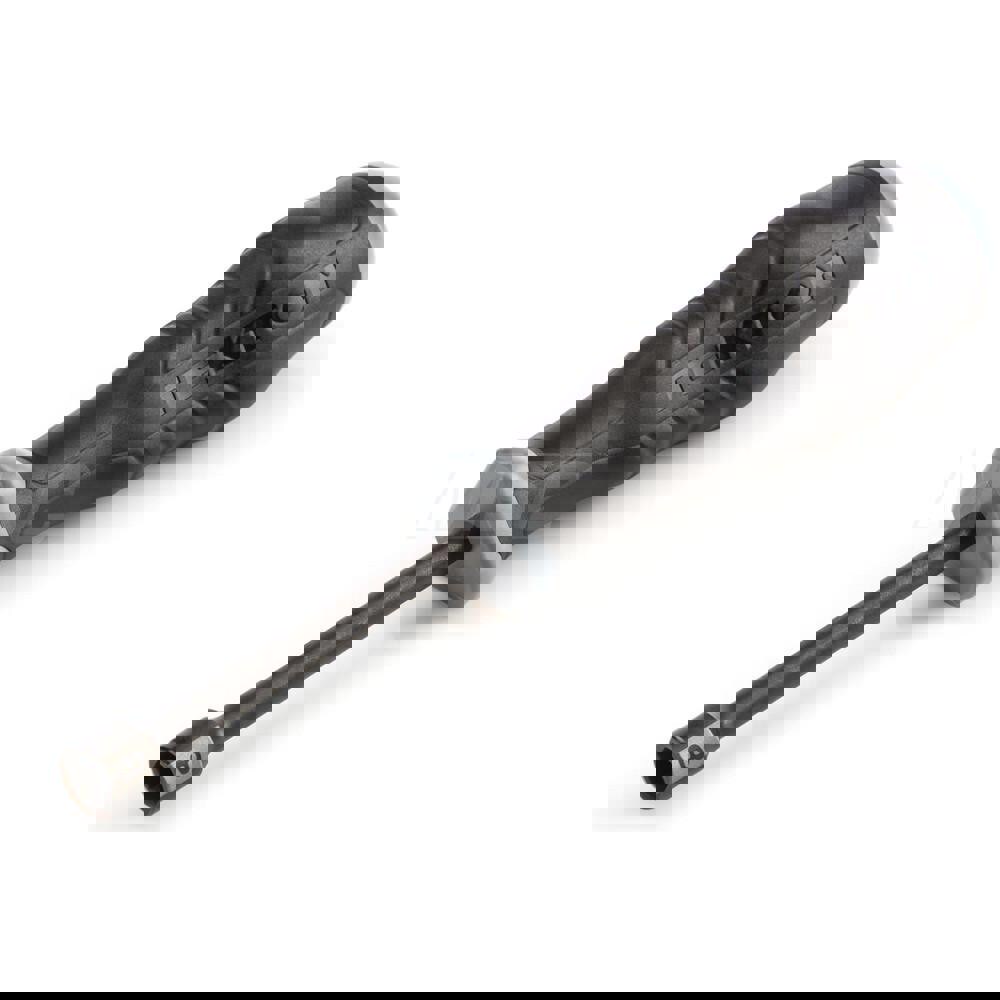 High-Torque Nut Driver: Solid Shaft, Ergonomic Cushion Grip Handle, 7.7