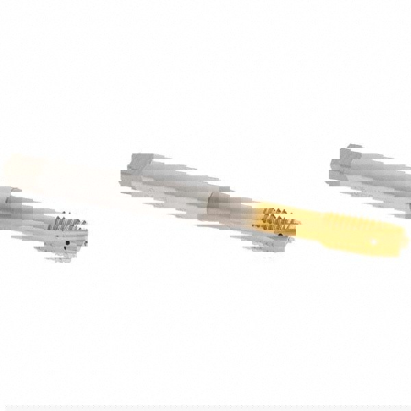 Spiral Point Tap: M8x1.25 Metric, 3 Flutes, Plug Chamfer, 6H Class of Fit, HSS-E Vanadium, TiN Coated