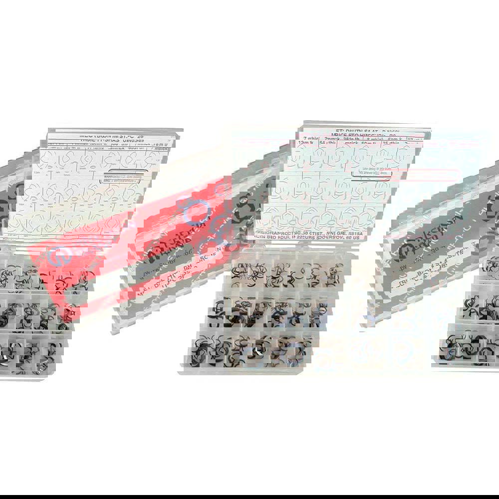 Shim Stock Sets; Material: Stainless Steel ; Number Of Pieces: 330 ; Assortment Thicknesses (Decimal Inch): 0.1250 to 0.8000 ; UNSPSC Code: 31231400