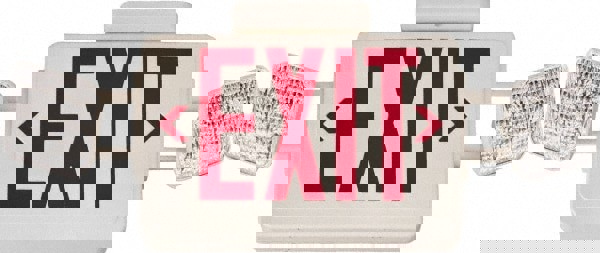 2 Face 3 Watt Surface & Wall Mount Incandescent & LED Combination Exit Signs