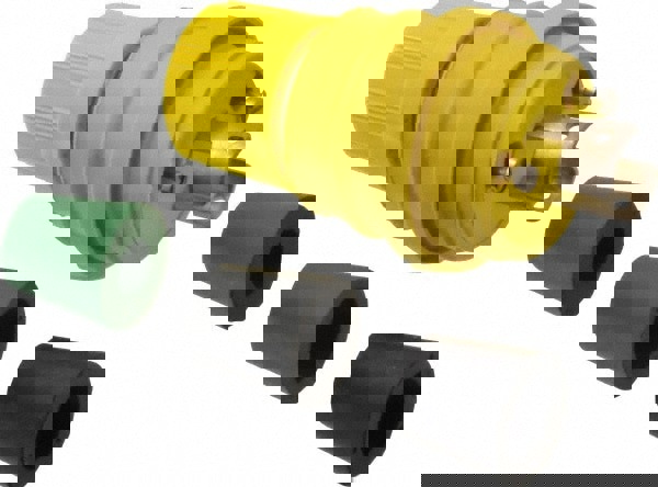 Locking Inlet: Plug, Industrial, L2-20, 250V, Yellow