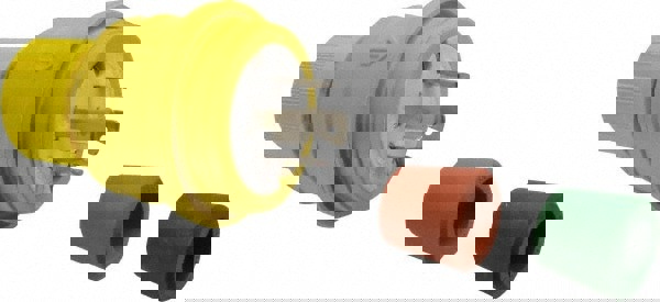 Locking Inlet: Plug, Industrial, L16-20, 480V, Yellow