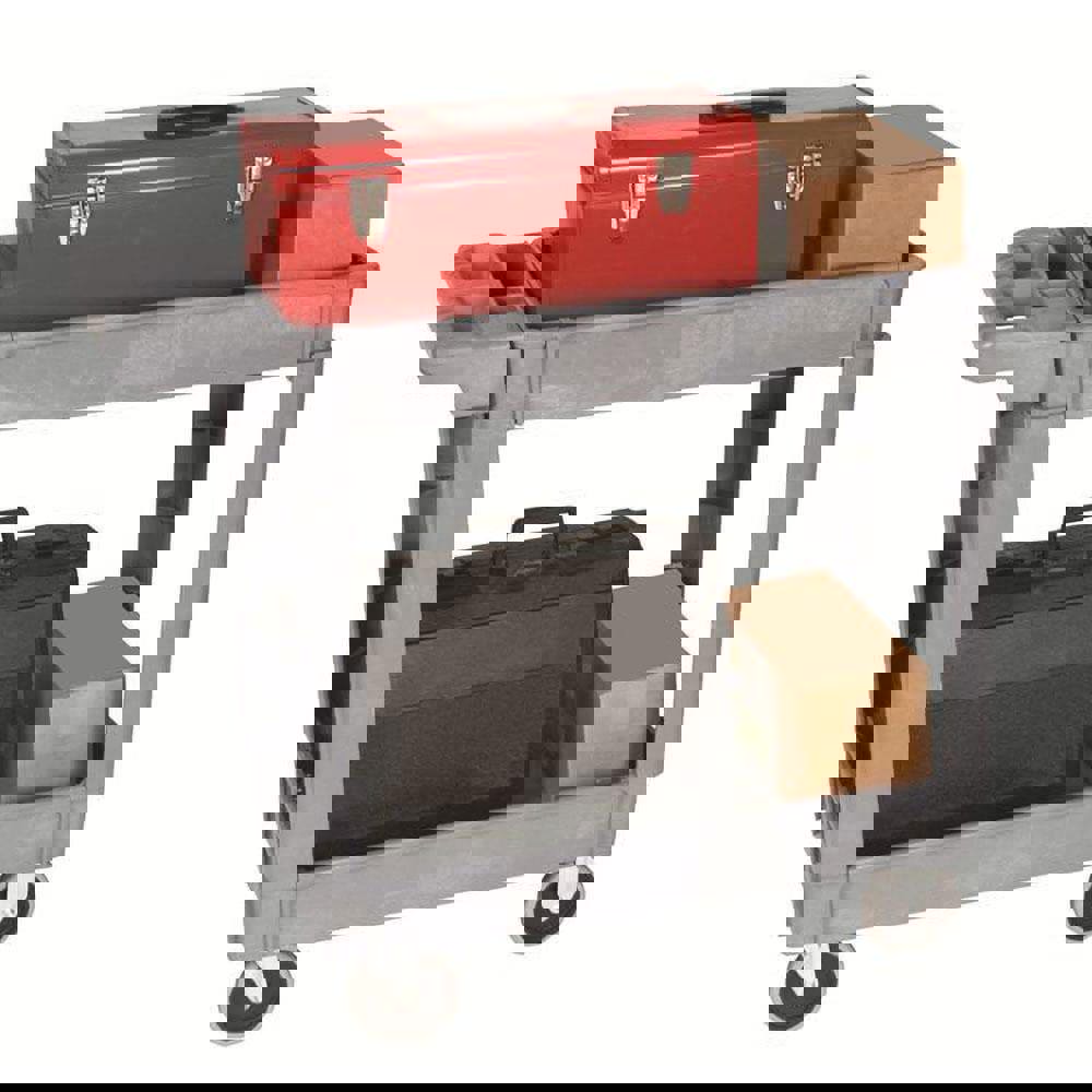 Service Utility Cart: Plastic, Gray