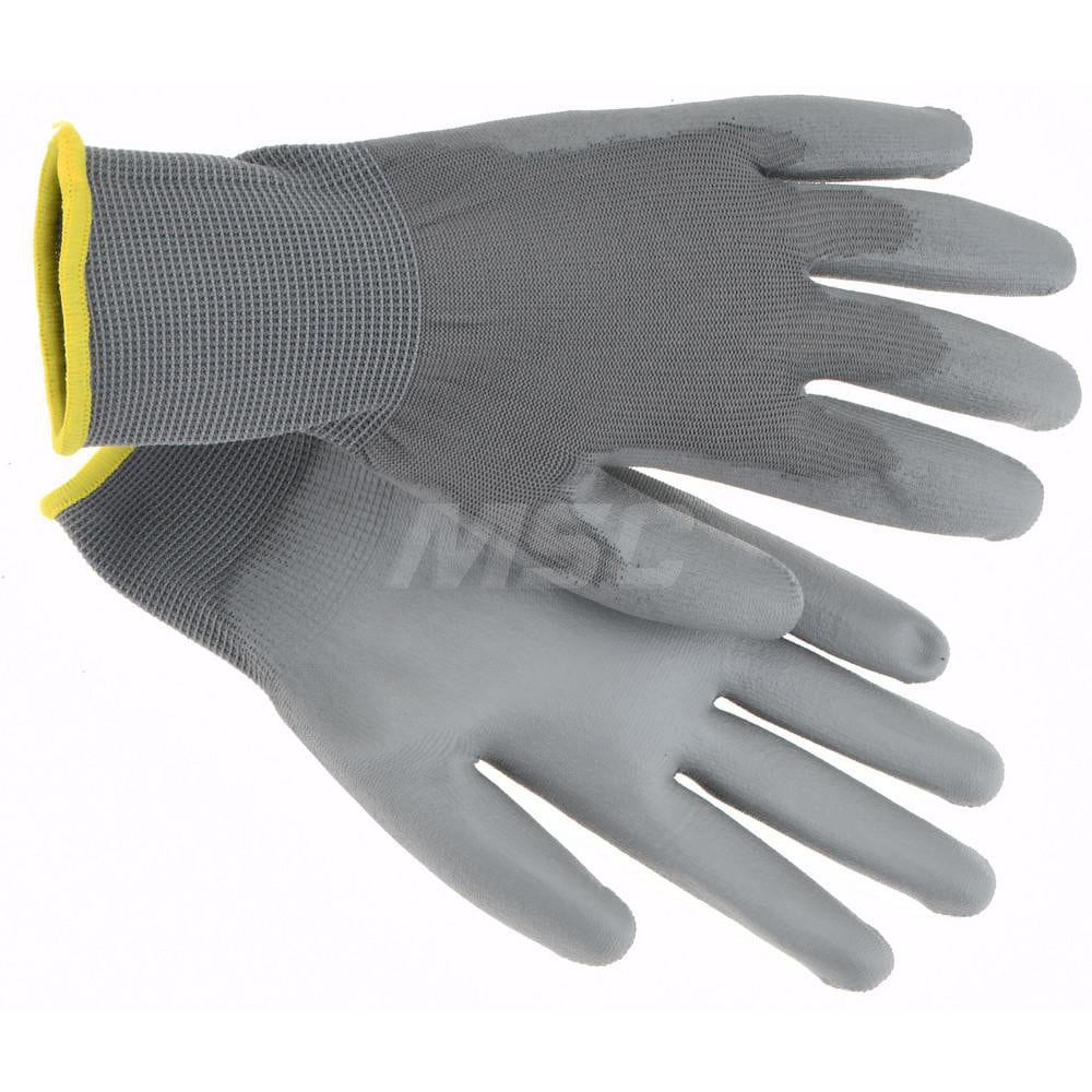 Work Gloves: PRO-SAFE Size Medium, Polyurethane-Coated Nylon, General Purpose