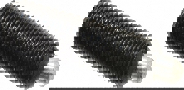 Threaded Spring Plunger: M10 x 1.5, 29 mm Thread Length, 4.72 mm Dia, 5 mm Projection