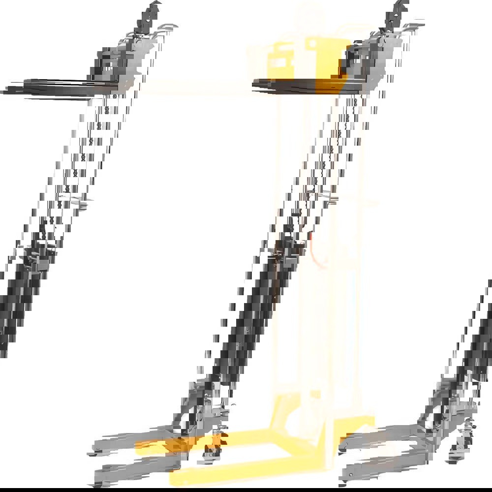 Manually Operated Lifts; Lift Type: Steel Stacker Lift ; Type: Electric Lift ; Load Capacity: 880lb ; Load Capacity (Lb. - 3 Decimals): 880.000 ; Invertible Forks: No ; Maximum Working Height: 47