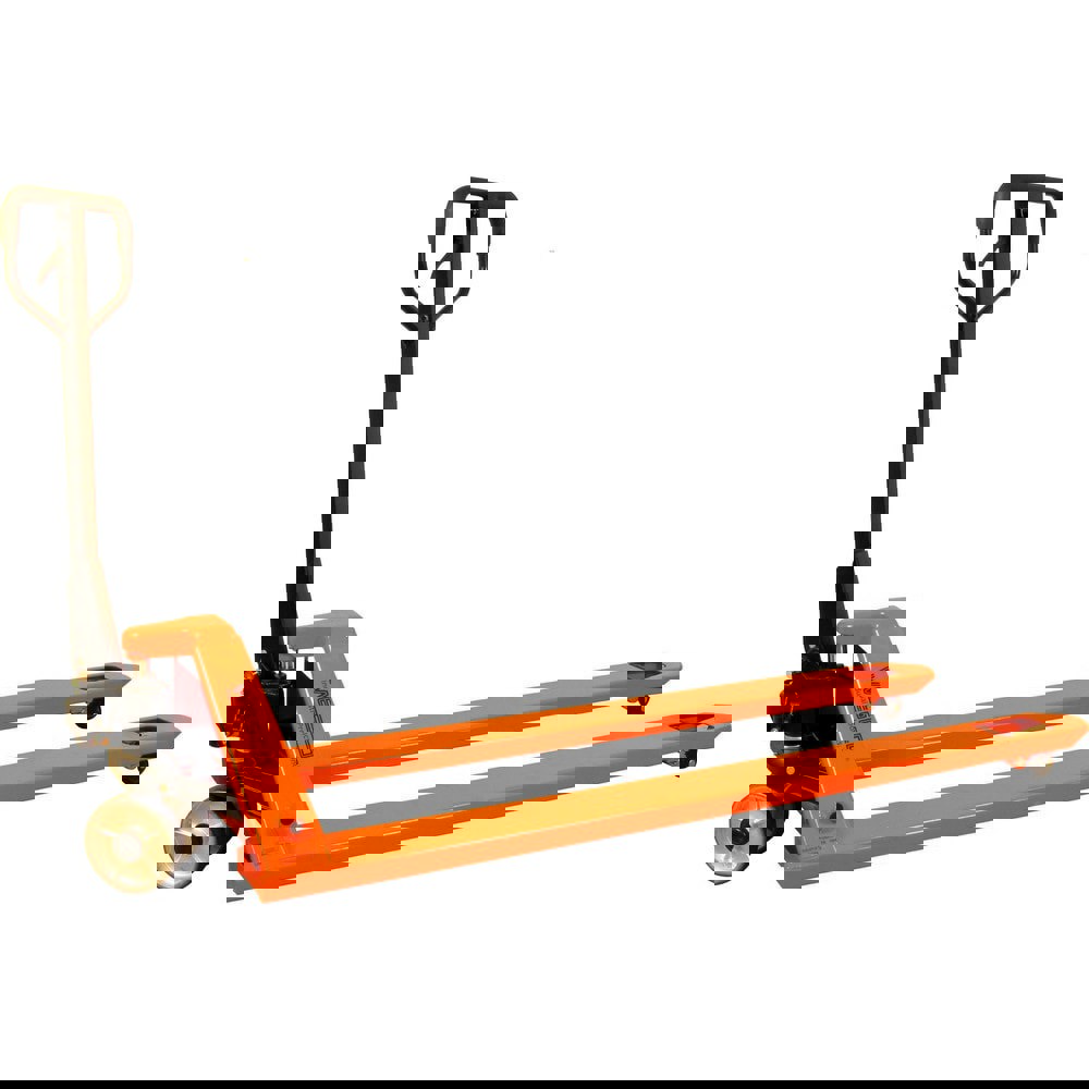 Pallet Trucks/Jacks; Type: Long Fork Pallet Truck ; Control Type: Hand ; Load Capacity (Lb. - 3 Decimals): 4400.000 ; Outside Fork Width: 27in ; Maximum Lifting Height: 7in ; Minimum Lifting Height: 3in