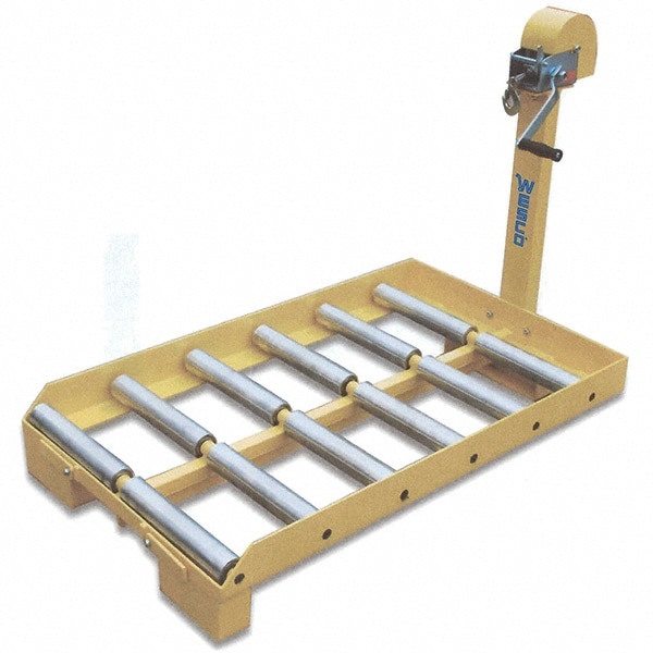 Roller Skids; Roller Material: Steel ; Roller Length: 6.50in ; Roller Width: 26.75in ; Platform Diameter: 27.25in ; Platform Length: 43.625in ; Roller Diameter: 2.25in