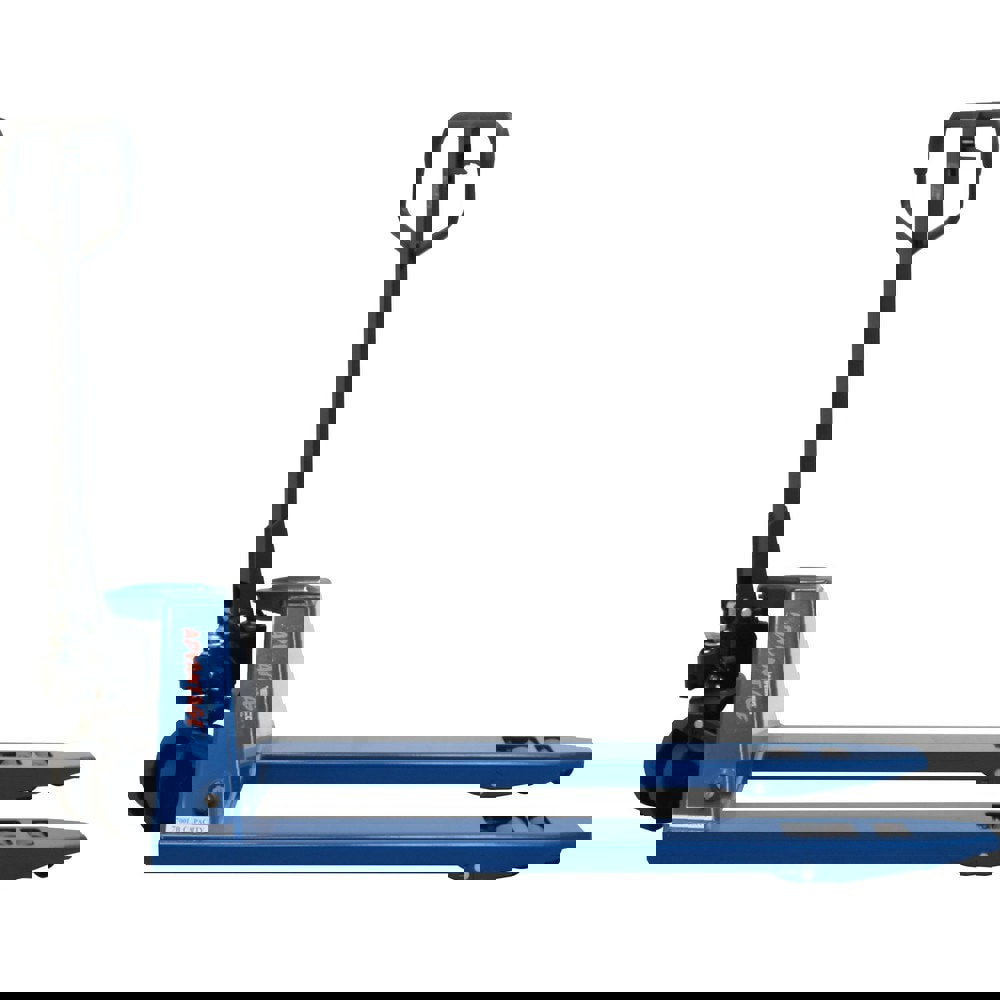 Pallet Trucks/Jacks; Type: Advantage Pro-Max Pallet Truck ; Control Type: Hand ; Load Capacity (Lb. - 3 Decimals): 7700.000 ; Outside Fork Width: 27in ; Maximum Lifting Height: 7.5in ; Minimum Lifting Height: 2.9in