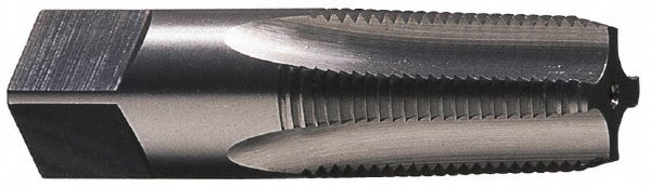 Standard Pipe Tap: 3/8-18, NPT, 4 Flutes, High Speed Steel, Bright/Uncoated