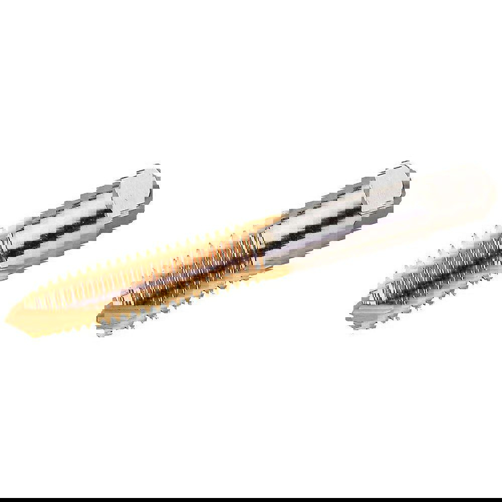 Spiral Point Tap: 7/16-14 UNC, 3 Flutes, Plug Chamfer, 2B/3B Class of Fit, High-Speed Steel, Bright/Uncoated