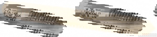 Spiral Point Tap: 5/16-18 UNC, 2 Flutes, Plug Chamfer, 2B/3B Class of Fit, High-Speed Steel, Bright/Uncoated