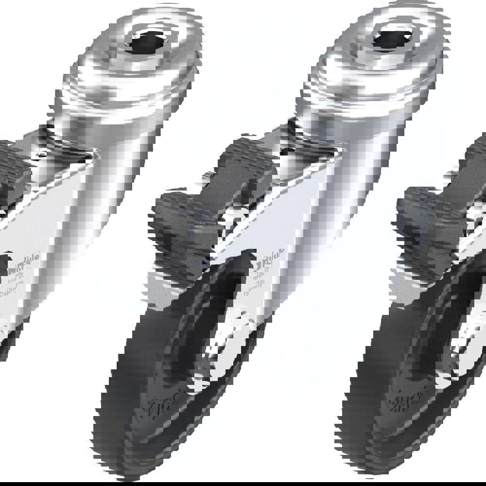 Standard Casters; Mount: Hollow Kingpin ; Caster Type: Swivel w/Brake ; Brake Type: Total-Lock Brake ; Bearing Type: Plain Bore ; Style: Plain Bore ; Wheel Diameter (Inch): 2