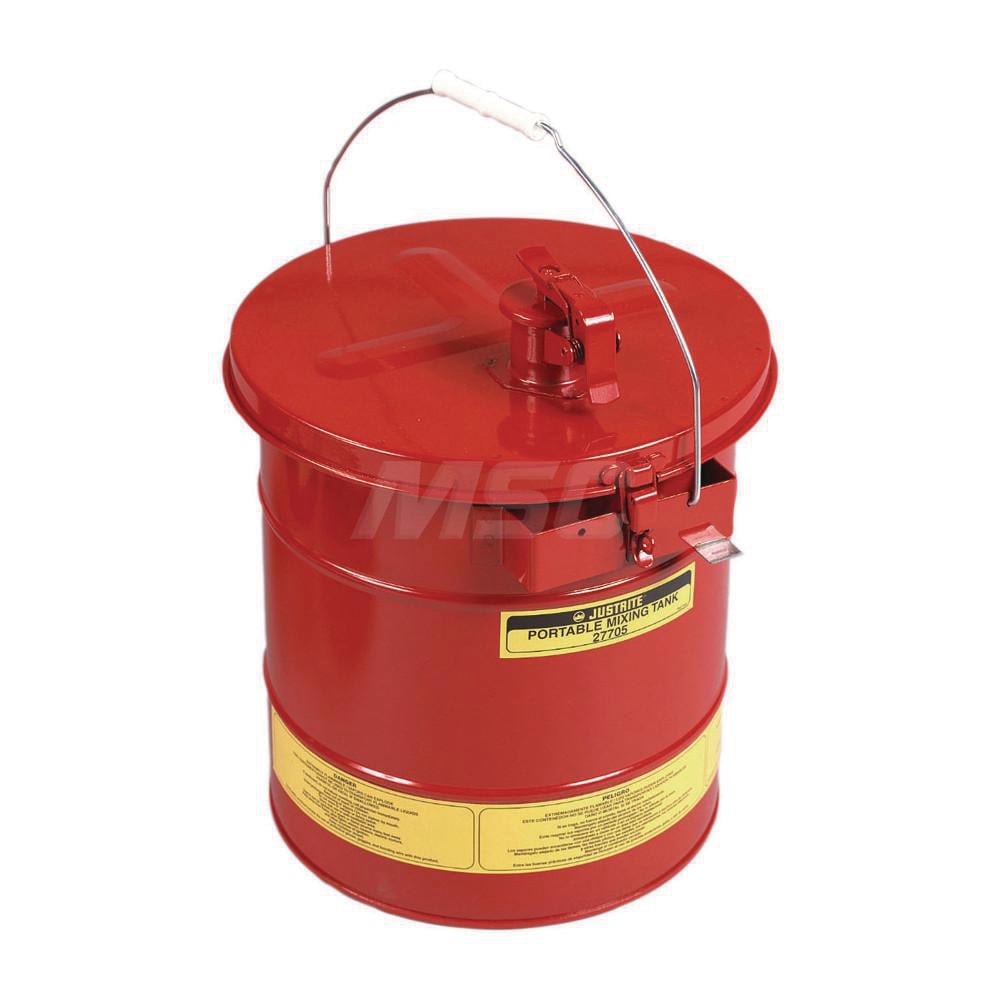 Safety Bench Cans & Dip/Wash Tanks; Capacity (Gal.): 5.000 ; Type: Mixing Tank ; Capacity: 5.000 ; Capacity (Qt.): 20.00 ; Can Material: Steel ; Color: Red; Red
