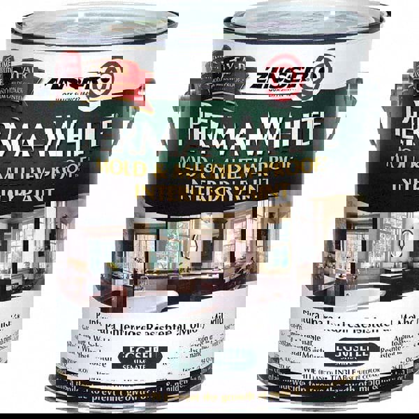 Industrial Enamel Paint: 10 gal, Eggshell, White