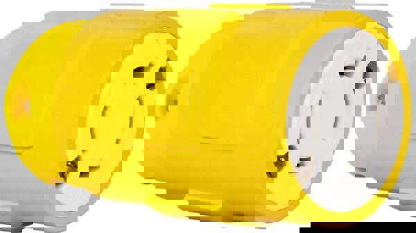 Straight Blade Connector: Industrial, L14-20, Yellow