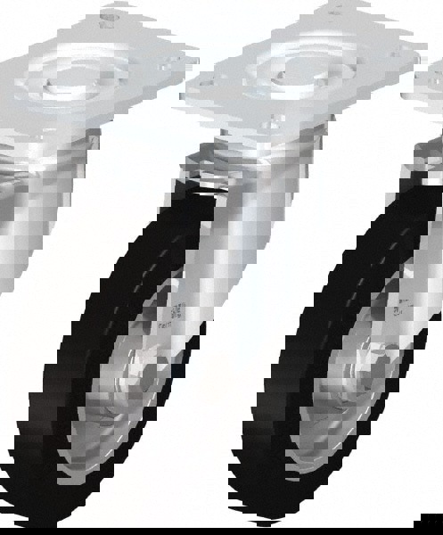 Swivel Top Plate Caster: Solid Rubber, 5