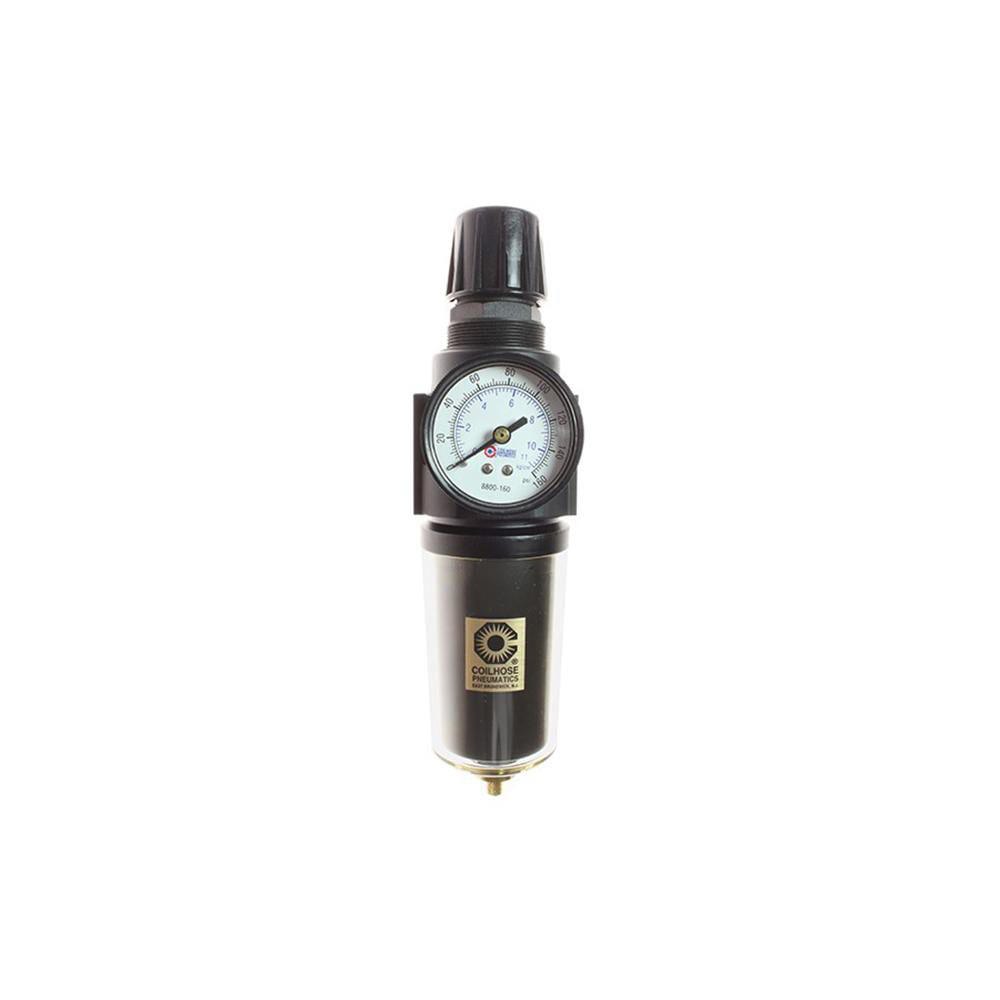 FRL Combination Unit: 3/4 NPT, Standard, 1 Pc Filter/Regulator with Pressure Gauge