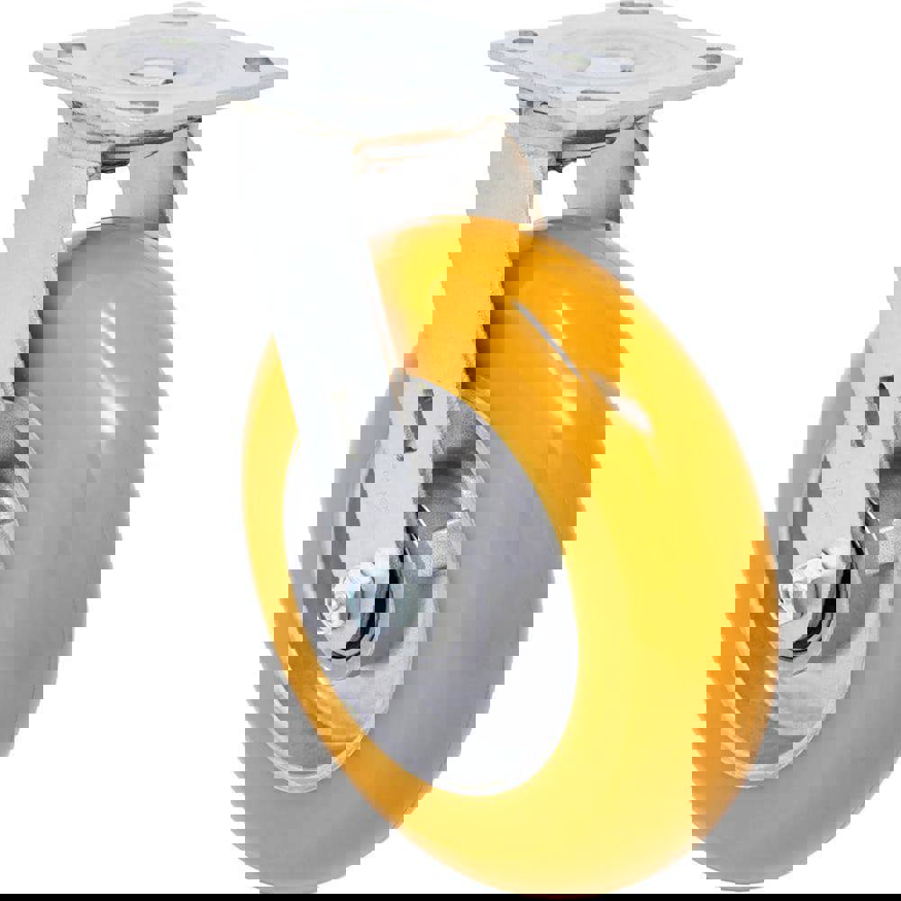 Top Plate Caster: Rubber, 8