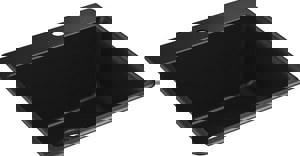 25 x 22 in. 1 Hole Composite Single Bowl Dual Mount Kitchen Sink in Matte Black