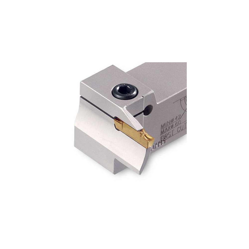 Indexable Grooving Toolholders; Toolholder Type: Face Grooving ; Insert Seat Size: 5 ; Cutting Direction: Right Hand ; Maximum Depth of Cut (Decimal Inch): 0.9840 ; Minimum Groove Width (mm): 5.00 ; Maximum Groove Width (mm): 5.00