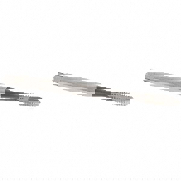 Spiral Point Tap: #5-40 UNC, 2 Flutes, Plug Chamfer, 2B/3B Class of Fit, HSS-E Vanadium, Bright/Uncoated Coated