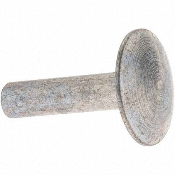 Semi Tubular & Split Rivets; Material: Steel ; Length Under Head: 1in ; Head Diameter: 0.76 ; UNSPSC Code: 31162200