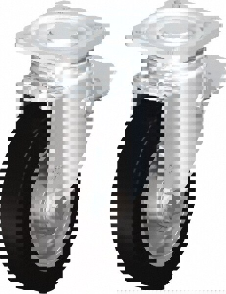 Swivel Top Plate Caster: Solid Rubber, 5