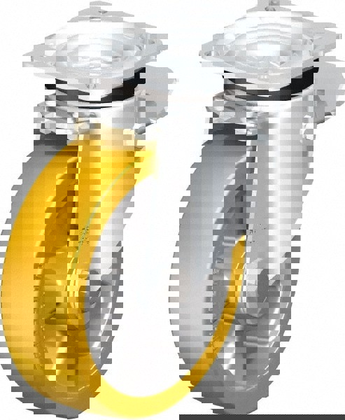 Swivel Top Plate Caster: Polyurethane-Elastomer Blickle Extrathane, 5