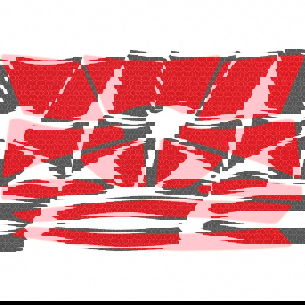 Hard Hat Reflective Kit: High Density Polyethylene, Red