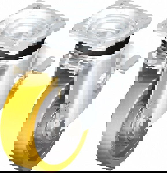 Swivel Top Plate Caster: Polyurethane-Elastomer Blickle Extrathane, 3