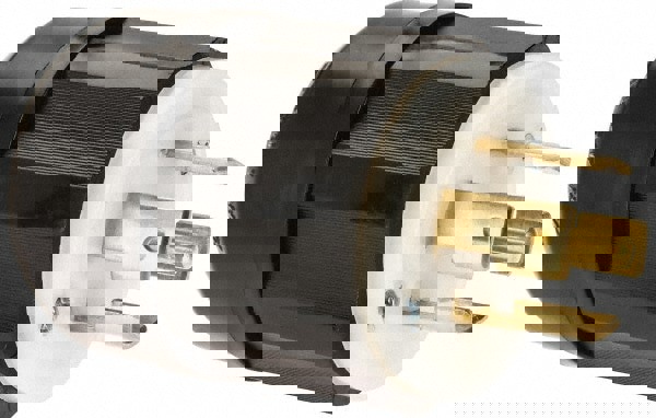 Locking Inlet: Plug, Industrial, L22-30P, 277 & 480V, Black & White