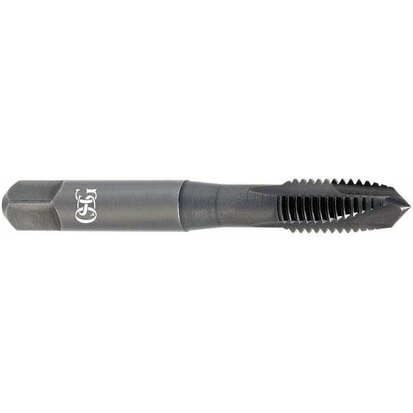Spiral Point Tap: #10-24 UNC, 3 Flutes, Plug, Vanadium High Speed Steel, Bright Finish