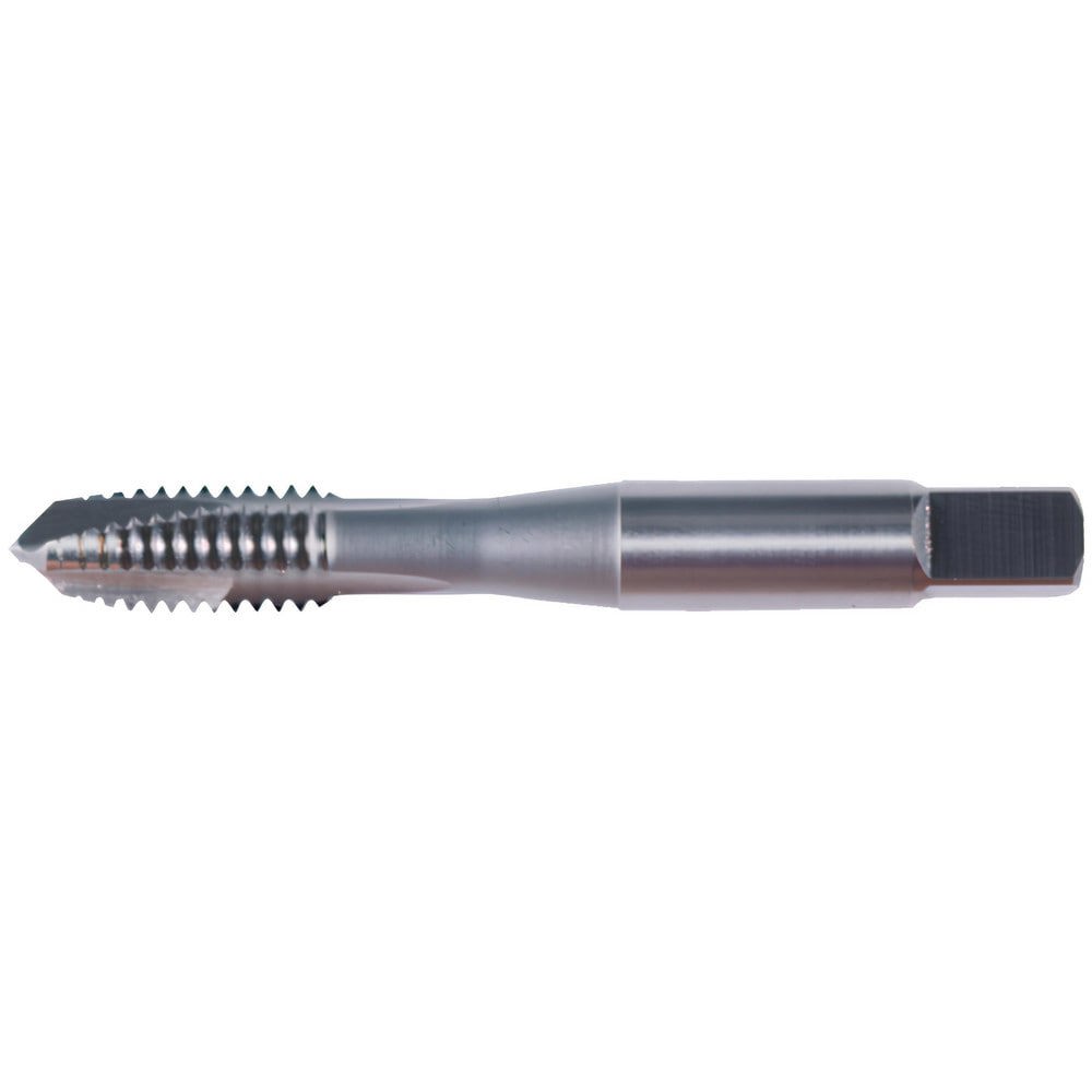 Spiral Point Tap: 1/4-28 UNF, 3 Flutes, Plug Chamfer, 2B Class of Fit, High-Speed Steel, Bright/Uncoated