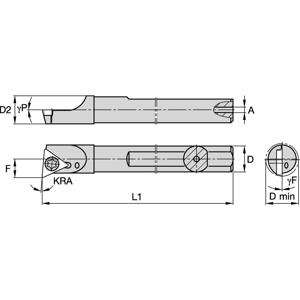 Indexable Boring Bar: QSBI50065L, 0.563