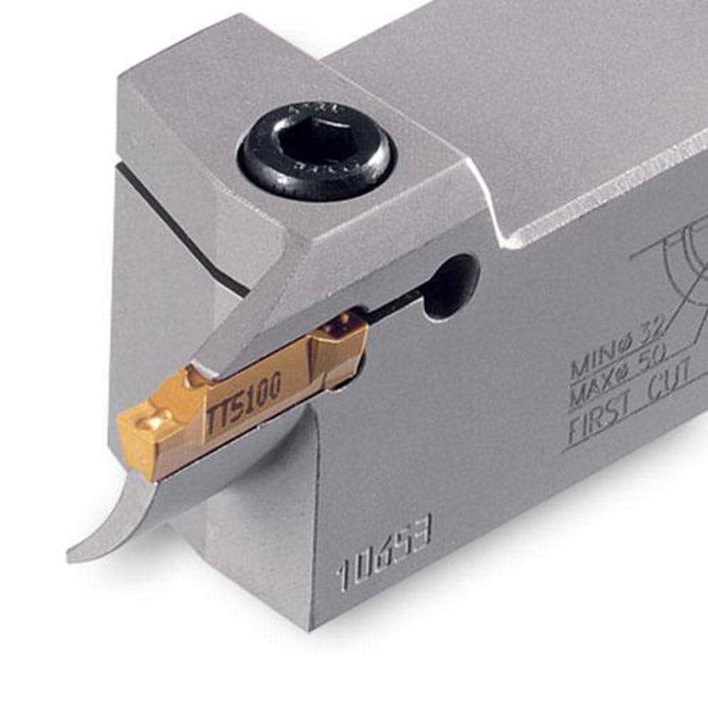 Indexable Grooving Toolholders; Toolholder Type: Face Grooving ; Insert Seat Size: 3 ; Cutting Direction: Right Hand ; Maximum Depth of Cut (Decimal Inch): 0.3900 ; Minimum Groove Width (Decimal Inch): 0.1180 ; Toolholder Style: TTFR
