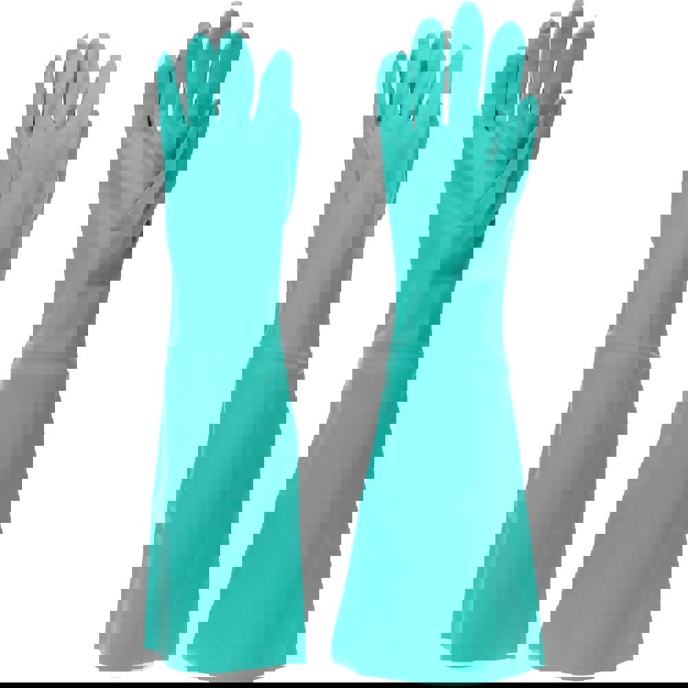 Chemical Resistant Gloves: PRO-SAFE Size Medium, 22.00 mil, Nitrile, Unsupported